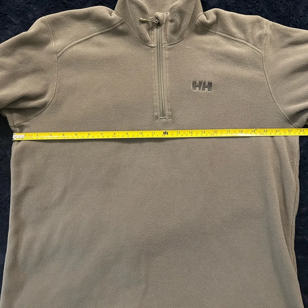 Helly Hansen Men's Polartec Fleece Olive Quarter Zip Sweater Large - Picture 4 of 6